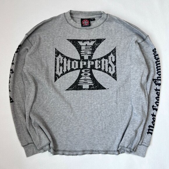 West Coast Choppers Themed Waffle Long Sleeved Shirt - Picture 1 of 9